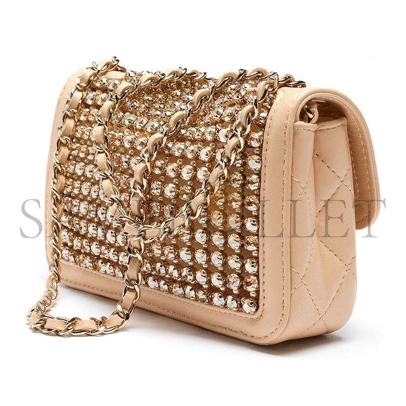 CHANEL MASTER MINI DIAMANTE CLASSIC FLAP BAG AS4961 (16*13*4.5cm)